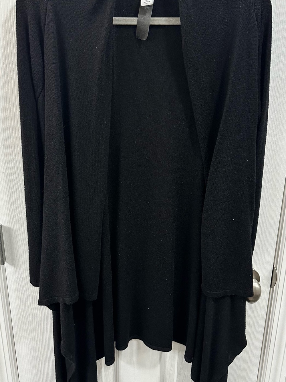 White House Black Market Black Open-Front Draped Cardigan